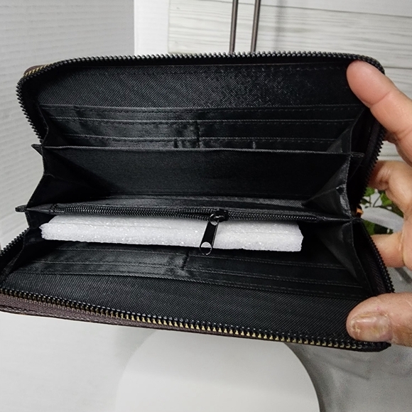 Brown Flower Design Fashion Wallet - Picture 5 of 6